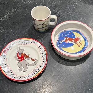 Tiffany & Co. Cat-Themed Dinnerware Set hey diddle diddle